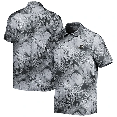 Men's Tommy Bahama Black Providence Friars Bahama Coast Luminescent Frond Camp IslandZone Button-Up Shirt