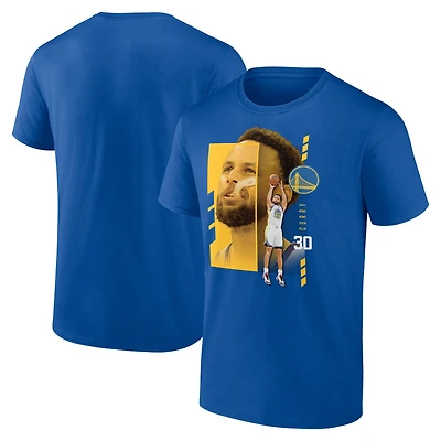 Men's Stephen Curry Royal Golden State Warriors Player Name & Number Jump Pass T-shirt