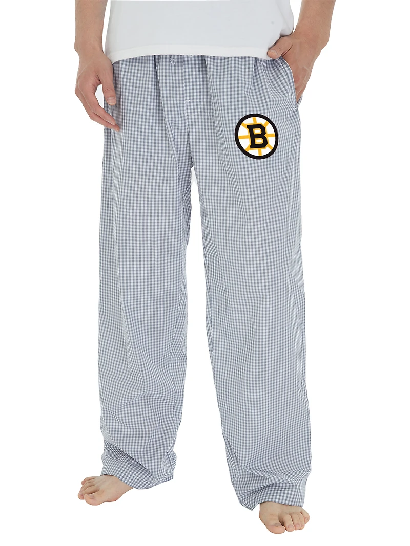 Men's Concepts Sport Gray Boston Bruins Traditional Woven Pants