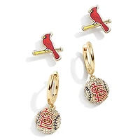 Women's BaubleBar  St. Louis Cardinals Team Earrings Set