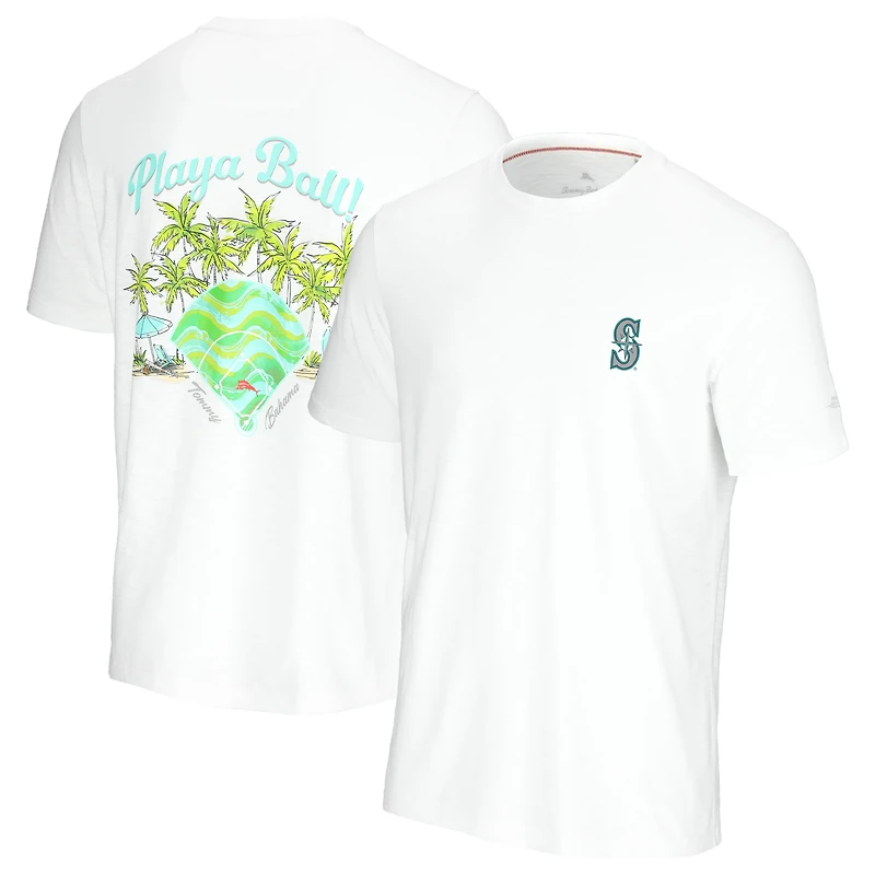 Men's Tommy Bahama  White Seattle Mariners Playa Ball T-Shirt