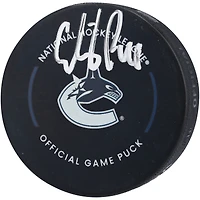 Elias Pettersson Vancouver Canucks Autographed Official Game Puck
