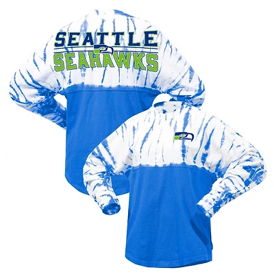 Women's Fanatics Royal Seattle Seahawks Vintage Bamboo Spirit Jersey Long Sleeve T-Shirt