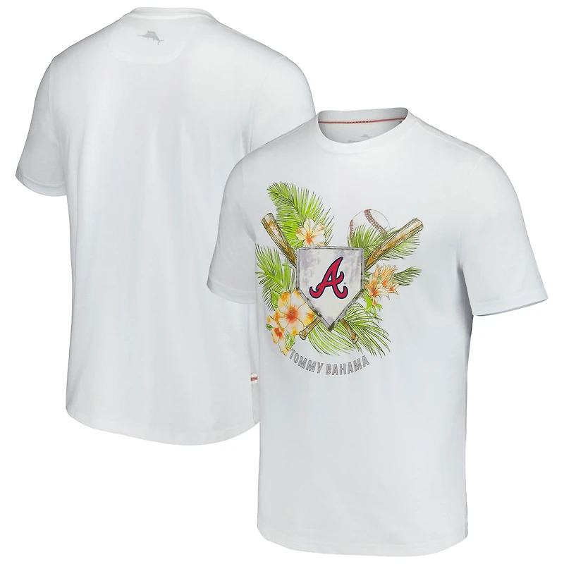 Men's Tommy Bahama  White Atlanta Braves Island League T-Shirt