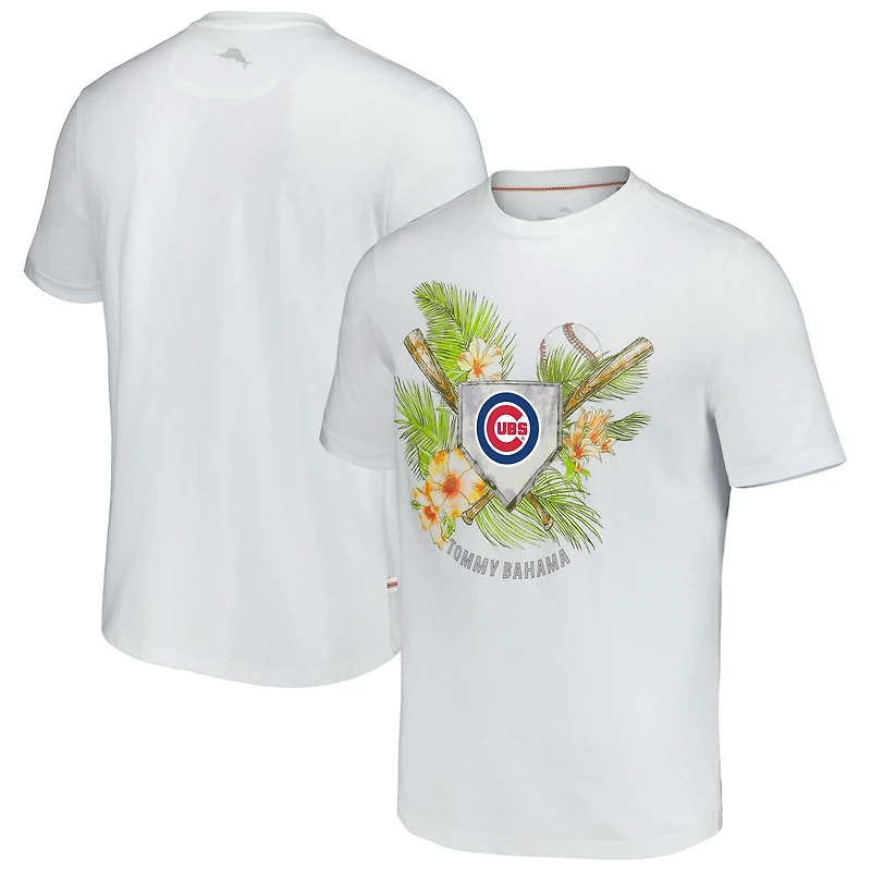 Men's Tommy Bahama  White Chicago Cubs Island League T-Shirt