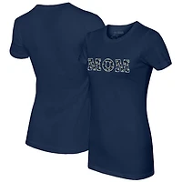 Women's Tiny Turnip Navy Milwaukee Brewers Logo Mom T-Shirt