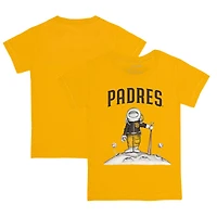 Toddler Tiny Turnip Gold San Diego Padres Astronaut T-Shirt
