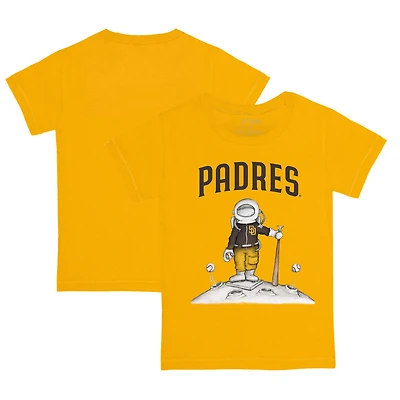 Toddler Tiny Turnip Gold San Diego Padres Astronaut T-Shirt