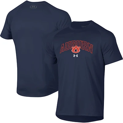 Men's Under Armour Navy Auburn Tigers 2023 Sideline Performance Raglan T-Shirt