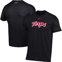Men's Under Armour Black Maryland Terrapins Script T-Shirt