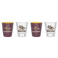 Baltimore Ravens Four-Pack Shot Glass Set