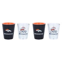 Denver Broncos Four-Pack Shot Glass Set