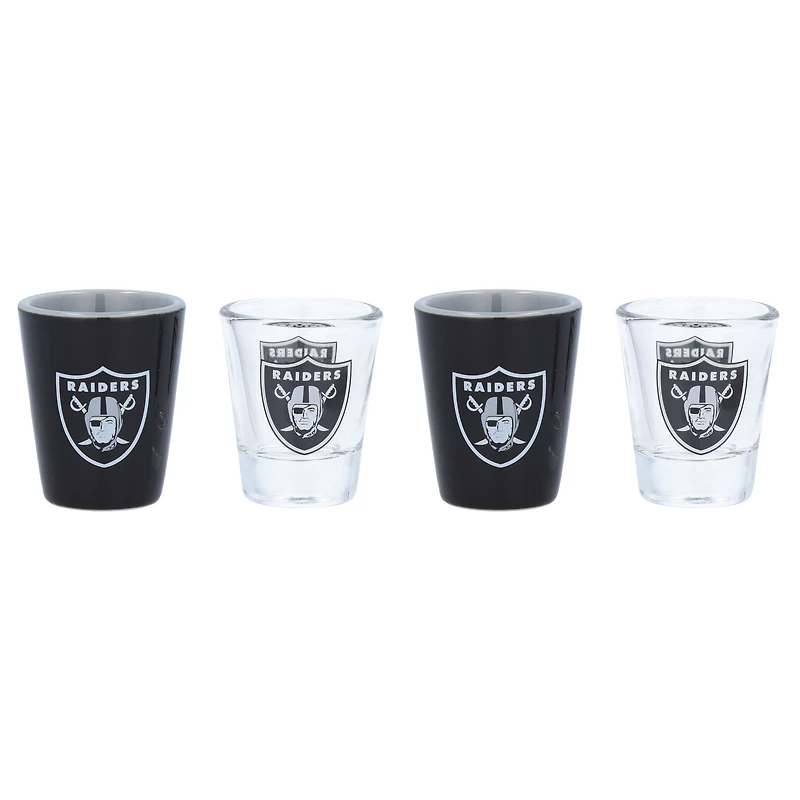 Las Vegas Raiders Four-Pack Shot Glass Set