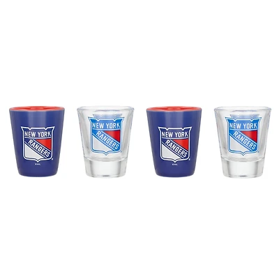 New York Rangers Four-Pack Shot Glass Set