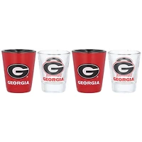 Georgia Bulldogs Four-Pack Shot Glass Set