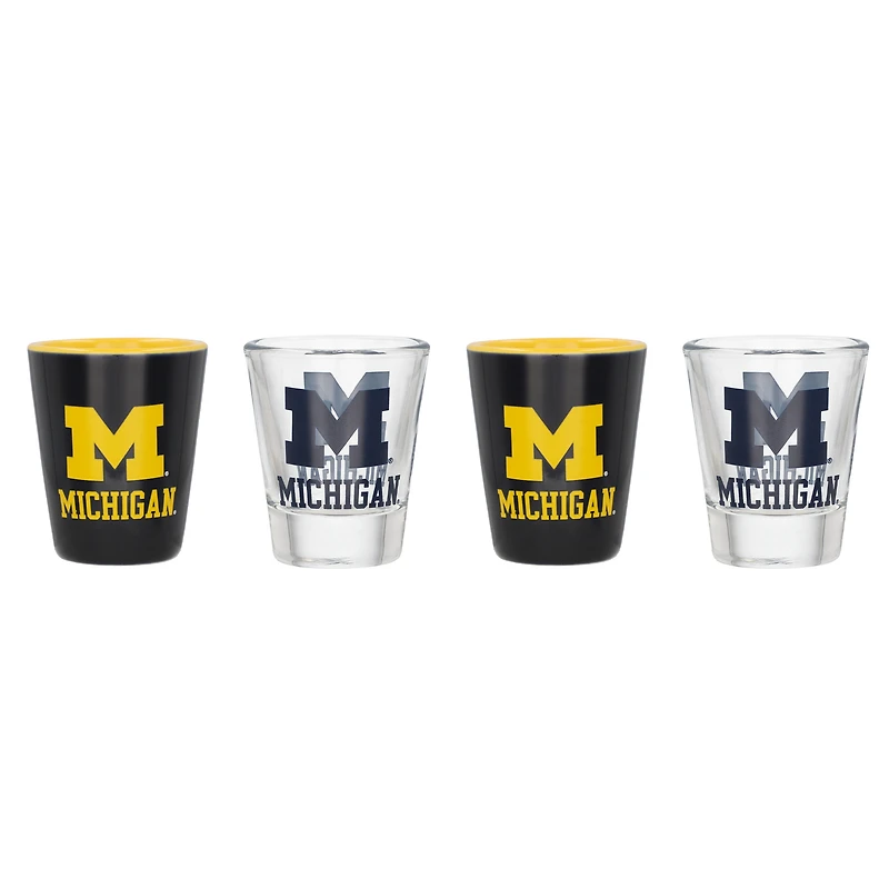 Michigan Wolverines Four-Pack Shot Glass Set