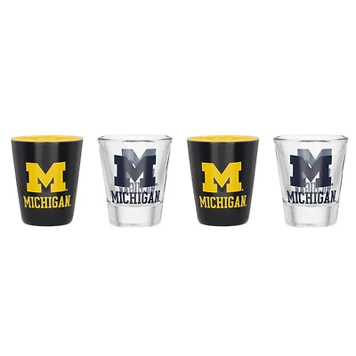 Michigan Wolverines Four-Pack Shot Glass Set