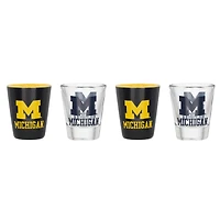 Michigan Wolverines Four-Pack Shot Glass Set