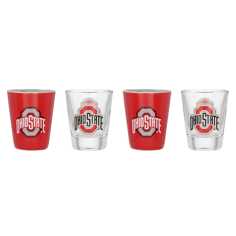 Ohio State Buckeyes Four-Pack Shot Glass Set