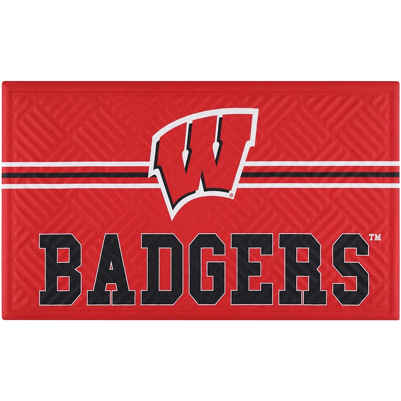 Wisconsin Badgers Embossed Door Mat