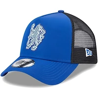 Men's New Era Blue Chelsea Overlay E-Frame Trucker Snapback Hat