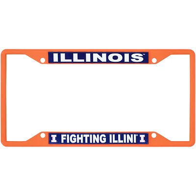 WinCraft Illinois Fighting Illini Chrome Color License Plate Frame