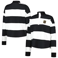 Women's Antigua  White LAFC Radical Rugby Stripe Long Sleeve T-Shirt