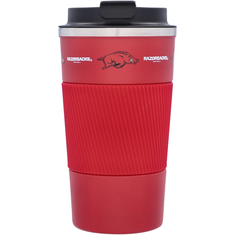 Arkansas Razorbacks 18oz Coffee Tumbler with Silicone Grip