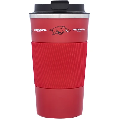 Arkansas Razorbacks 18oz Coffee Tumbler with Silicone Grip