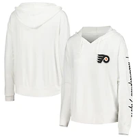 Women's Concepts Sport White Philadelphia Flyers Accord Hacci Long Sleeve Hoodie Top