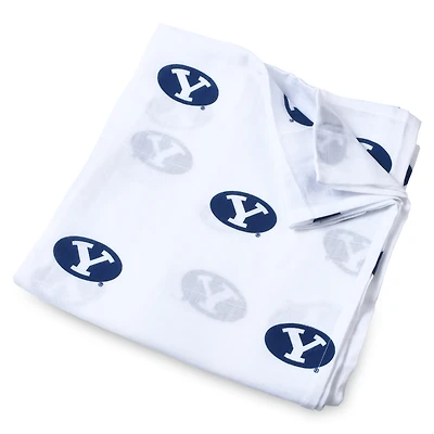 Infant Three Little Anchors White BYU Cougars 47'' x 47'' Muslin Swaddle Blanket