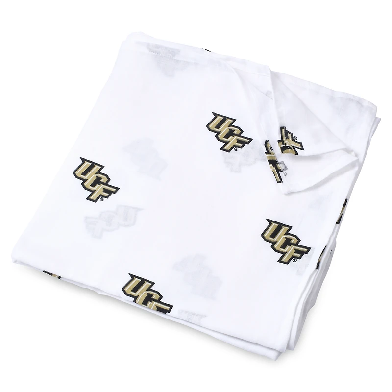 Infant Three Little Anchors White UCF Knights 47'' x 47'' Muslin Swaddle Blanket