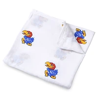 Infant Three Little Anchors White Kansas Jayhawks 47'' x 47'' Muslin Swaddle Blanket
