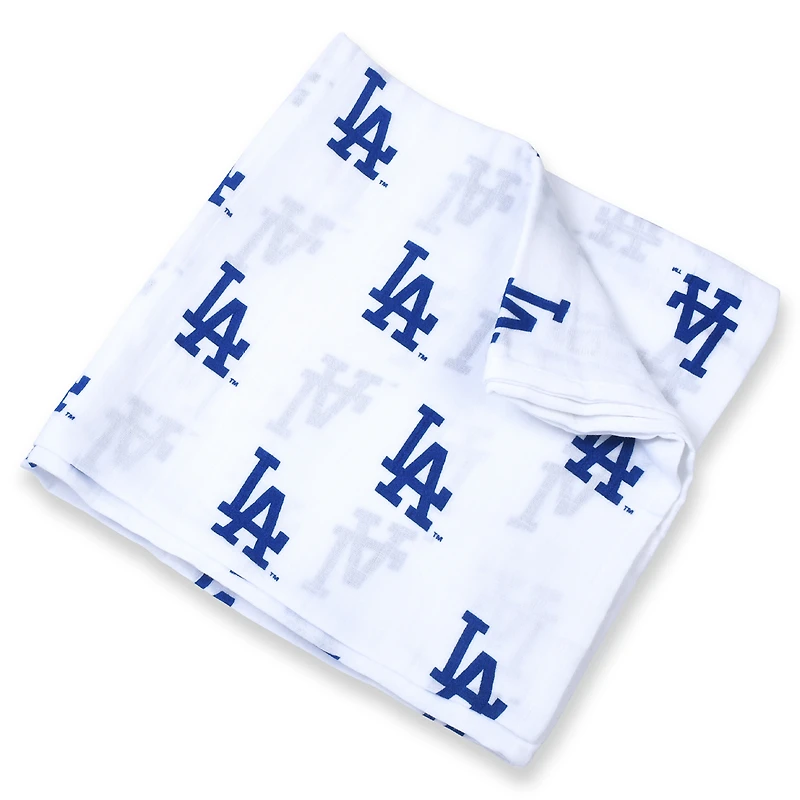 Infant Three Little Anchors White Los Angeles Dodgers 47'' x 47'' Muslin Swaddle Blanket