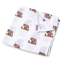 Infant Three Little Anchors White LSU Tigers 47'' x 47'' Muslin Swaddle Blanket