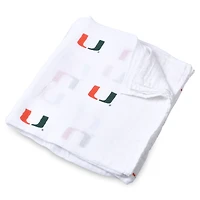 Infant Three Little Anchors White Miami Hurricanes 47'' x 47'' Muslin Swaddle Blanket