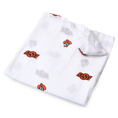 Infant Three Little Anchors White Oklahoma State Cowboys 47'' x 47'' Muslin Swaddle Blanket