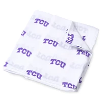 Infant Three Little Anchors White TCU Horned Frogs 47'' x 47'' Muslin Swaddle Blanket