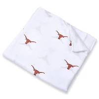 Infant Three Little Anchors White Texas Longhorns 47'' x 47'' Muslin Swaddle Blanket