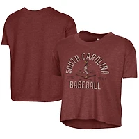 Women's Alternative Apparel Garnet South Carolina Gamecocks Baseball Headliner Cropped T-Shirt