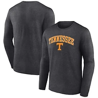 Men's Fanatics Heather Charcoal Tennessee Volunteers Campus Long Sleeve T-Shirt