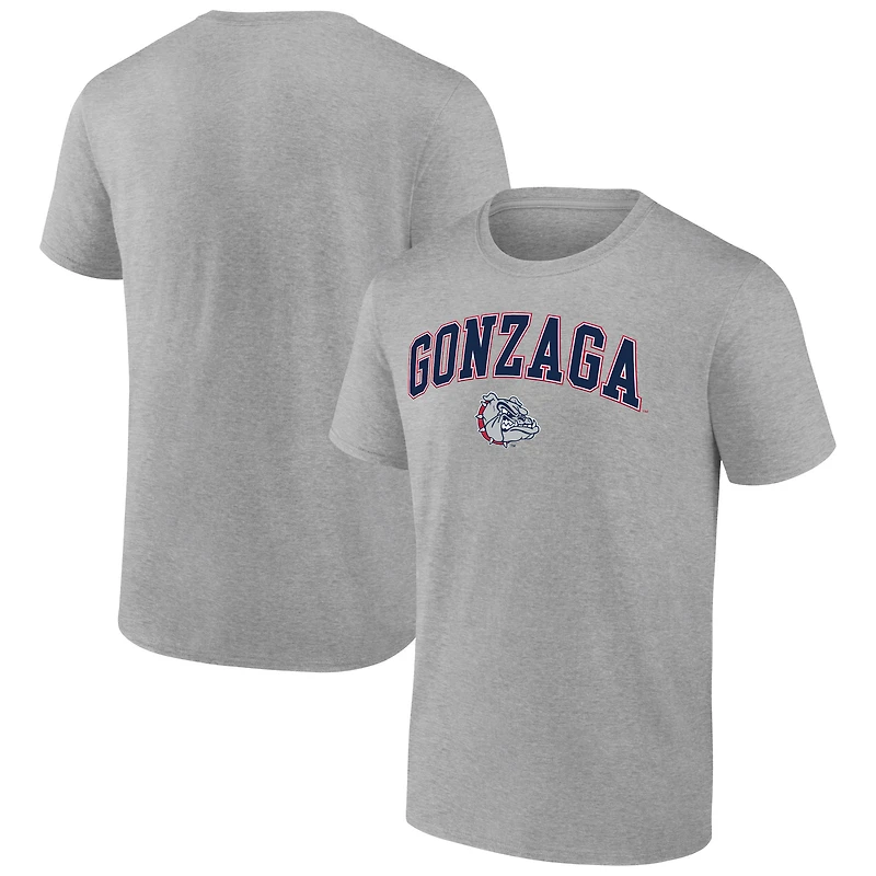 Men's Fanatics Steel Gonzaga Bulldogs Campus T-Shirt