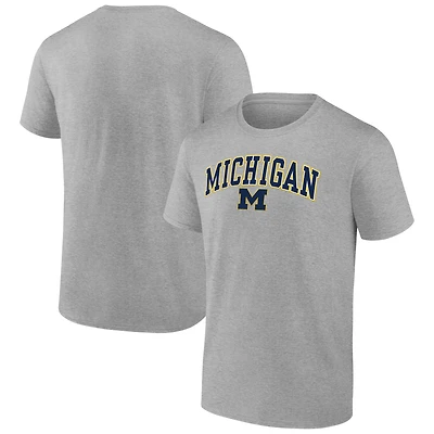 Men's Fanatics Steel Michigan Wolverines Campus T-Shirt