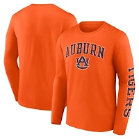 Men's Fanatics Orange Auburn Tigers Distressed Arch Over Logo Long Sleeve T-Shirt