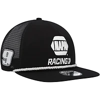 Men's New Era Black Chase Elliott Golfer Trucker Snapback Hat