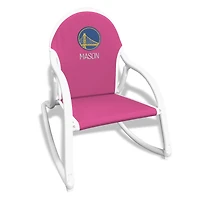 Children's Pink Golden State Warriors Personalized Rocking Chair