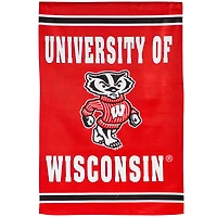 Wisconsin Badgers 28" x 44" Double-Sided Embossed Suede House Flag