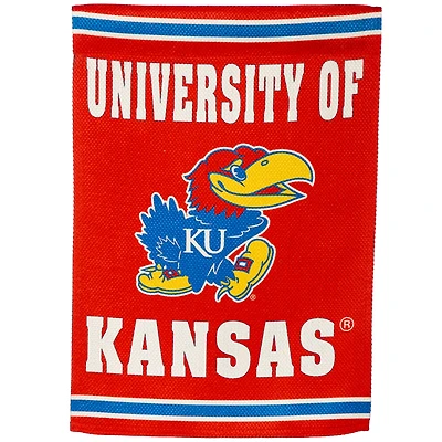Kansas Jayhawks 28" x 44" Double-Sided Embossed Suede House Flag