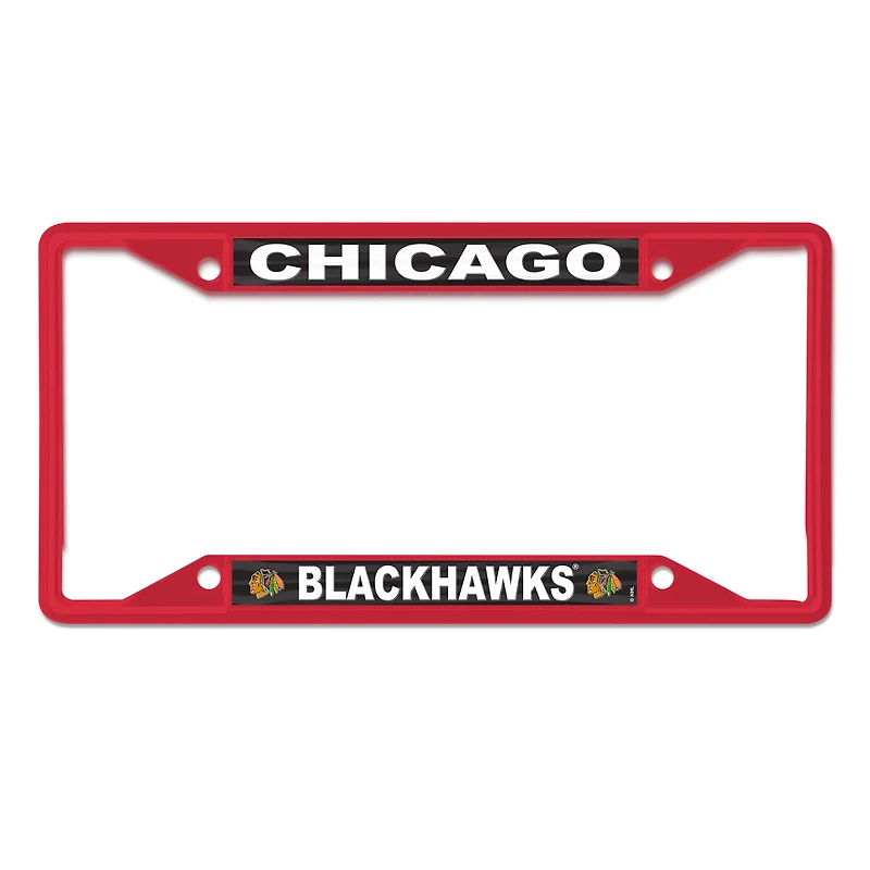 WinCraft Chicago Blackhawks Chrome Colored License Plate Frame