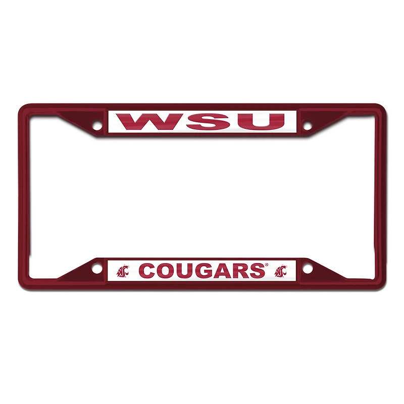 WinCraft Washington State Cougars Chrome Colored License Plate Frame